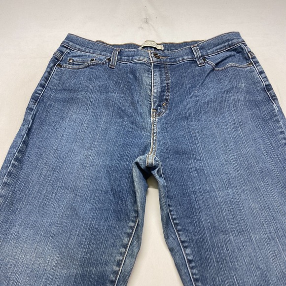 Levi's 512 Perfectly Slimming Bootcut Jeans Womens 16 Short Blue Denim High Rise - Picture 10 of 16